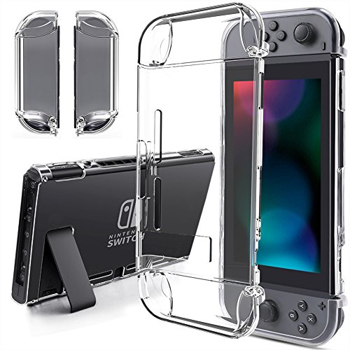 Product Cover Switch Case,Findway  Switch Premium Crystal Clear Shock Absorption Technology Bumper Soft Protective TPU Cover Case for Switch Console & Accessories