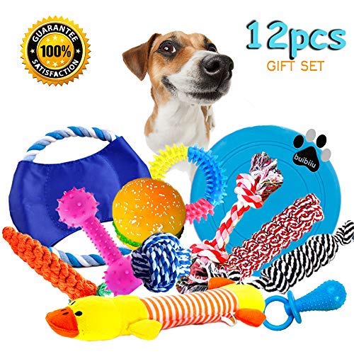 Product Cover BUIBIIU Dog Rope Toys Dog Teething Toys Best Chew Toys for Teething Puppy 12 pcs Gift Set