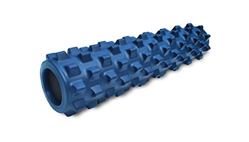 Product Cover RumbleRoller - Mid Size 22 Inches - Blue - Original - Textured Muscle Foam Roller - Relieve Sore Muscles- Your Own Portable Massage Therapist - Patented Foam Roller Technology