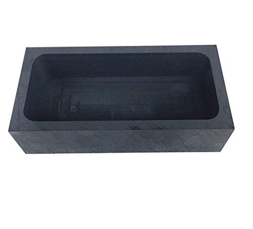 Product Cover OTOOLWORLD Gold Silver Graphite Ingot Mold Mould Crucible for Melting Casting Refining (1kg)