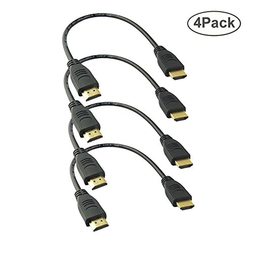 Product Cover MMNNE 4Pack 8inch HDMI Male to Male Cable,High-Speed HDMI HDTV Cable - Supports Ethernet, 3D,1.4V