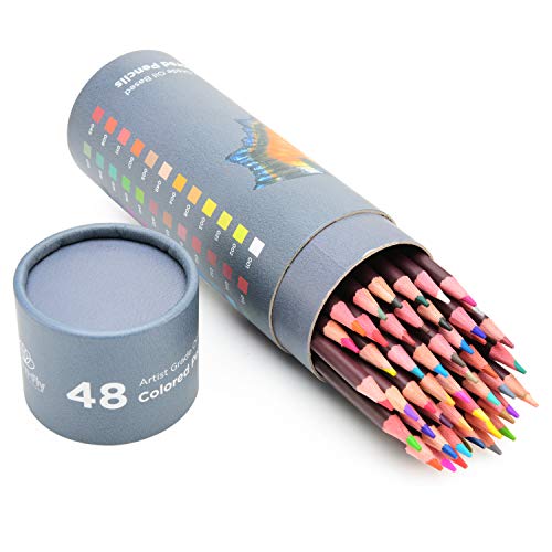 Product Cover 48 Professional Oil Based Colored Pencils For Artist Including Skin Tone Color Pencils For Coloring Drawing And Sketching