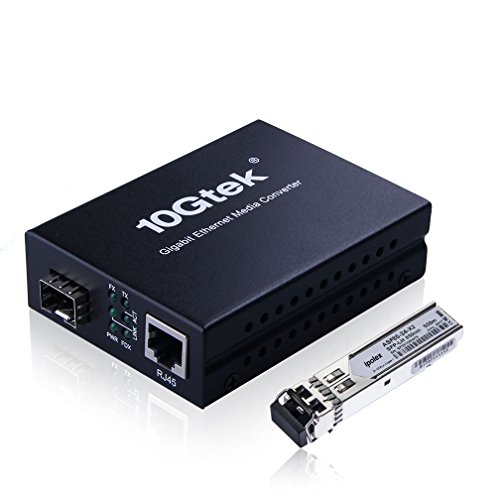 Product Cover Gigabit Ethernet Multi-Mode LC Fiber Media Converter (SFP SX Transceiver Included), up to 550M, 10/100/1000Base-Tx to 1000Base-SX