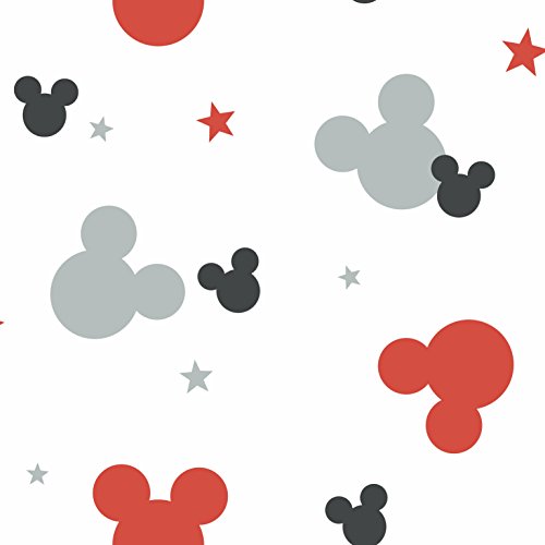 Product Cover York Wallcoverings Kids III Disney Mickey Mouse Removable Wallpaper, Whites