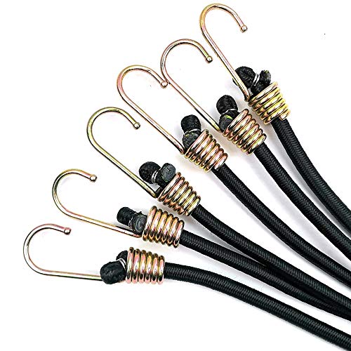 Product Cover DAJIA Heavy Duty Black bungee cords with hooks 3/8