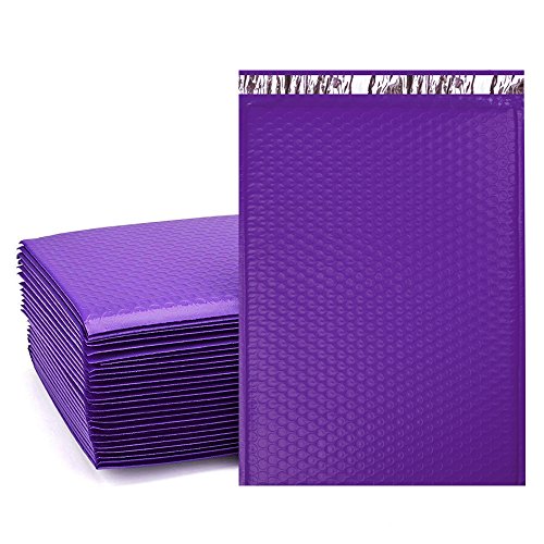 Product Cover UCGOU 10.5x16 Inch Poly Bubble Mailer Purple Self Seal Padded Envelopes Waterproof and Tear-Proof Postal Bags Pack of 25