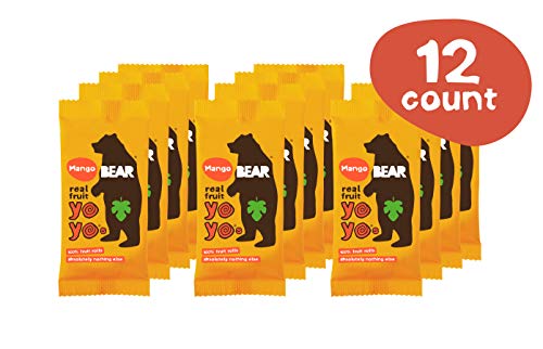 Product Cover BEAR - Real Fruit Yoyos - Mango - 0.7 Ounce (12 Count) - No added Sugar, All Natural, non GMO, Gluten Free, Vegan - Healthy on-the-go snack for kids & adults