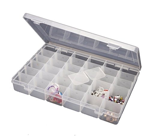 Product Cover Inditradition 36 Grid Cells Plastic Multipurpose Jewelry Organizer Storage Box - Transparent