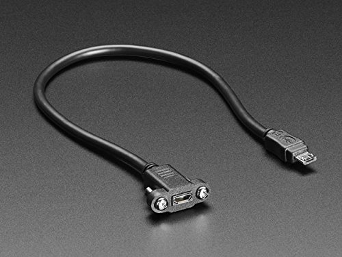 Product Cover Adafruit Panel Mount Extension USB Cable - Micro B Male to Micro B Female [ADA3258]