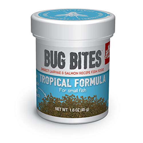 Product Cover Fluval A6577 Bug Bites Tropical Fish Small Granules 1.59 oz, Small to Medium Fish