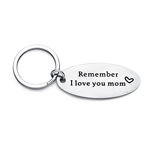 Product Cover Udobuy Remember I Love You Mom Keychain from Daughter Or Son, Mother's Birthday