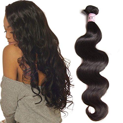 Product Cover UNice Hair Icenu Series 8A Brazilian Body Wave Virgin Hair 1 Bundle, Raw Unprocessed 100% Virgin Human Hair Weave 95-100g/pc Natural Color (14)