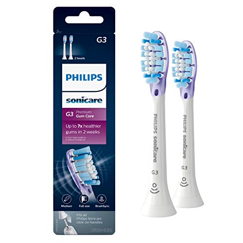 Product Cover Genuine Philips Sonicare G3 Premium Gum Care toothbrush head, HX9052/65, 2-pk, white