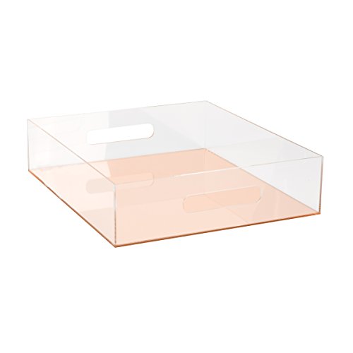 Product Cover C.R. Gibson Rose Gold Acrylic Letter Tray Office Supplies, 12'' x 10.5'' x 3''