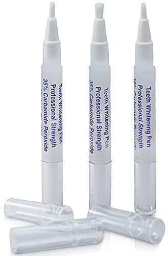 Product Cover 3 Pack 3ml Professional Teeth Whitening Pens - 35% Carbamide Peroxide Dental Strength - Fast Results - Up To 80+ Whitening Treatments - Made in USA - Highest Quality