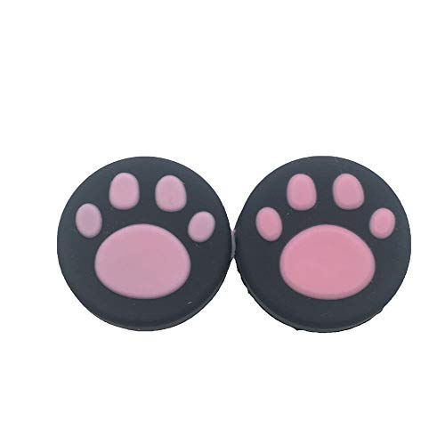 Product Cover 2PCS Silicone Analog Controller Thumb Stick Grips Cap For Nintendo Switch NS Controller Joy-Con ThumbStick（2 PCS Pink Cute Cat Paw Claw）