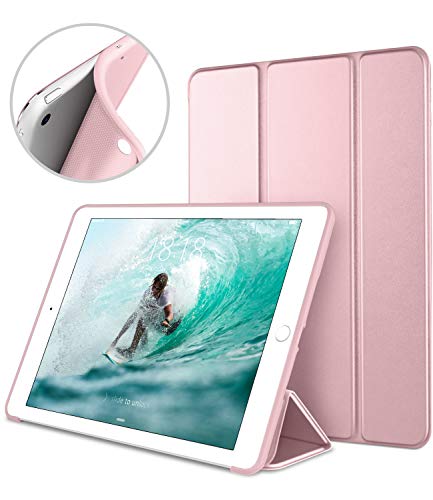 Product Cover DTTO Mini Case for iPad Mini 3/2/1, (Not Compatible with Mini 5th Generation 2019) Ultra Slim Lightweight Smart Case Trifold Cover Stand with Flexible Soft TPU Back Cover [Auto Sleep/Wake],Rose Gold