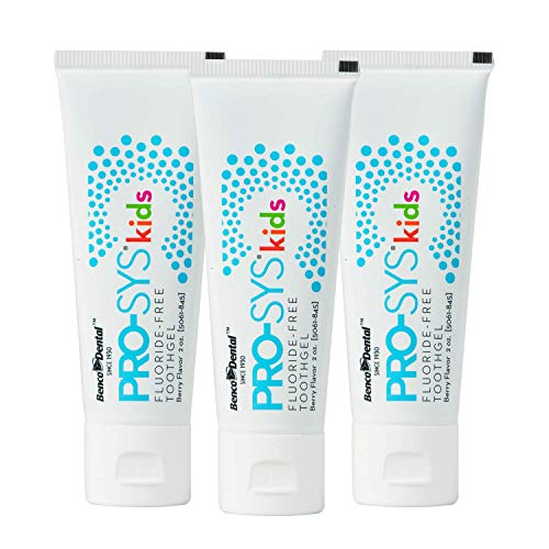 Product Cover PRO-SYS Kids Fluoride Free Berry Toothpaste Toothgel; Dentist Recommended (3 Pack)