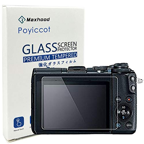 Product Cover Poyiccot for Canon EOS M6 / EOS M100 Tempered Glass Screen Protector, Optical 9H Hardness 0.3mm Ultra-Thin DSLR Camera Tempered Glass for Canon EOS M6, EOS M100 (1 Pack)