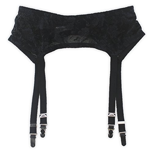 Product Cover TVRtyle Women's Mysterious Sexy Black 4 Vintage Metal Clips Garter Belts for Stockings