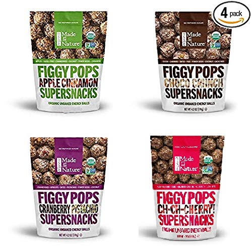 Product Cover Made In Nature Organic Figgy Pops 4 Flavor Variety Pack (Pack of 4)