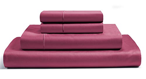 Product Cover CHATEAU HOME COLLECTION 800-Thread-Count Egyptian Cotton Deep Pocket Sateen Weave Sheet Set (Queen, Burgundy)