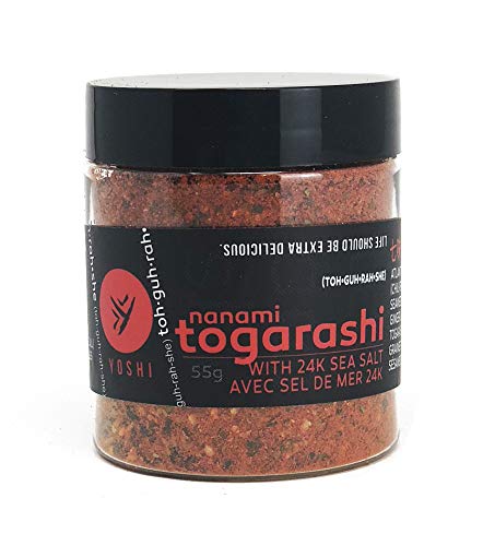 Product Cover YOSHI Shichimi/Nanami 7-Spice Togarashi Dry Chili Blend Seasoning With Sea Salt, 55g (1.94oz) | Japanese Chile Spice Blend, Use On Udon and Soba Dishes, Potatoes, Fries, Steamed Vegetables, and More