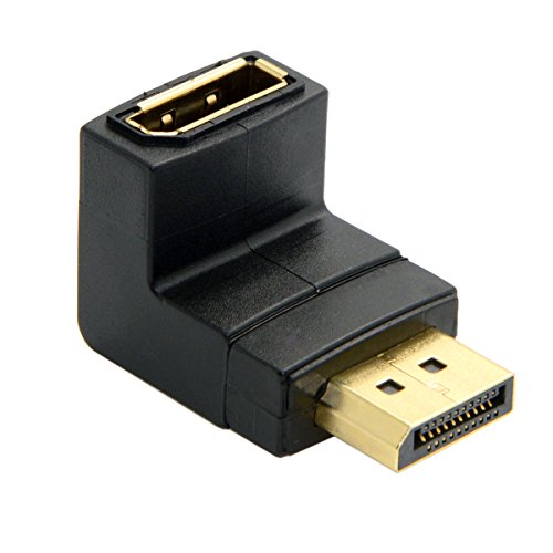 Product Cover Cablecc Down Angled 90 Degree DisplayPort Male to Female Extension Adapter