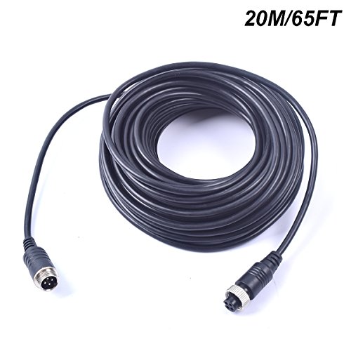 Product Cover 65FT 20M EKYLIN Car Video Extension Cable 4Pin Aviation for CCTV Rearview Camera Truck Trailer Camper Bus Motorhome Vehicle Backup Monitor Waterproof Shockproof System