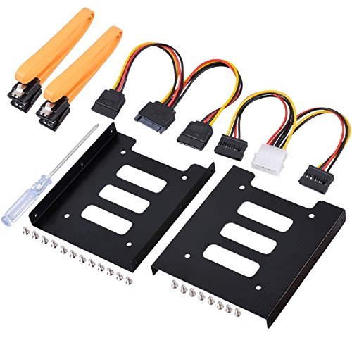 Product Cover UCEC 2.5 Inch SSD to 3.5 Inch Internal Hard Disk Drive Mounting Kit (SATA Data Cables and Power Cables Included) (2 x Bracket Conversion Frame)