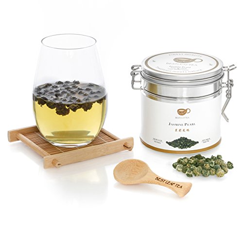 Product Cover BESTLEAFTEA- Spring Picked Jasmine Pearl Green Tea/Top Quality Chinese Loose Leaf Tea 100 gram/3.5 OZ