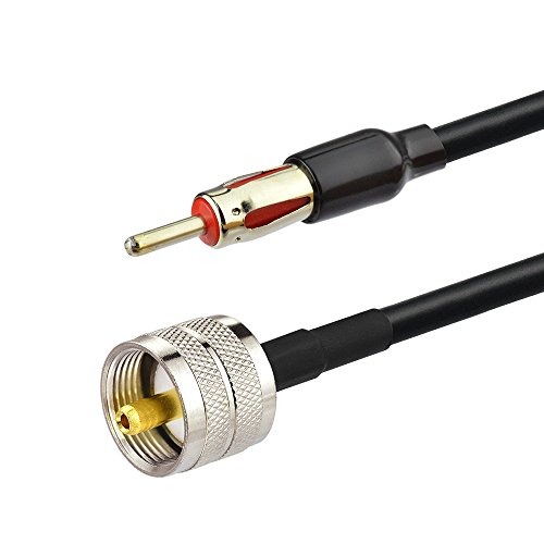 Product Cover Eightwood PL259 UHF Male to Motorola AM/FM Male Plug Extension Lead 12 inches Coax RG58 for Radio Antenna