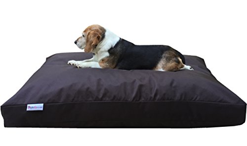 Product Cover Dogbed4less Large Memory Foam Dog Bed Pillow with Orthopedic Comfort, Waterproof Liner and Heavy Duty 1680 Nylon Cover 41X27 Inches, Seal Brown