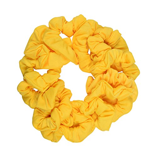 Product Cover 12 Pack Solid Hair Ties Scrunchies - Yellow