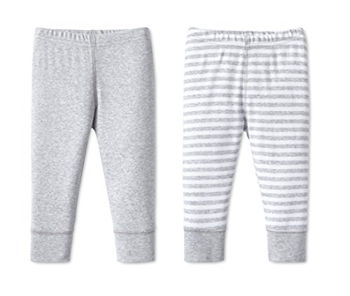Product Cover Lamaze Baby Unisex Organic Essentials 2 Pack Pants,Gray Stripe,NB