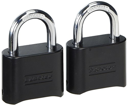 Product Cover Master Lock 178D Set-Your-Own Combination Padlock, Die-Cast, Black (Pack of 2)