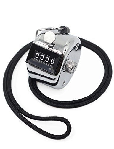 Product Cover Amble Tally Clicker Counter, Metal Case Mechanical Clicker Digital Handheld Tally Counter with Nylon Lanyard