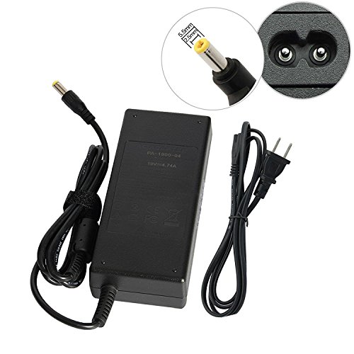 Product Cover 90W Ac Adapter Laptop Charger for Toshiba Satellite L305 L305D L455 L505 L505D L635 L645 L655 L655D L745 L755 L775 L855 L875 A105 A135 C655 C675 C850 C855; PA5035E-1AC3 PA5035U-1ACA Power Cord