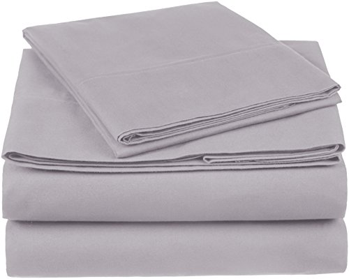Product Cover Pinzon 300 Thread Count Organic Cotton Bed Sheet Set - Twin, Dove Grey