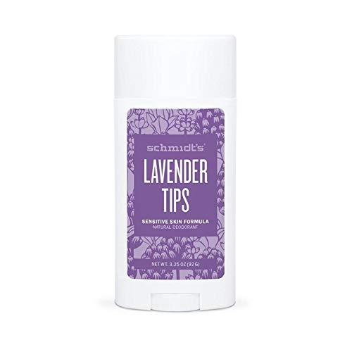 Product Cover Schmidt's Natural Deodorant for Sensitive Skin - Lavender Tips, 3.25 ounces. Stick for Women and Men