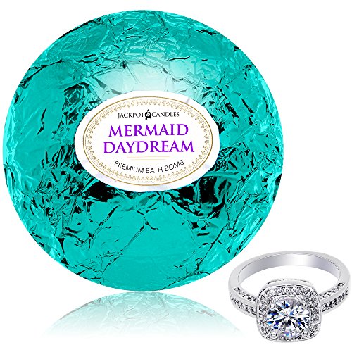 Product Cover Bath Bomb with Ring Inside Mermaid Daydream Extra Large 10 oz. Made in USA (Surprise)