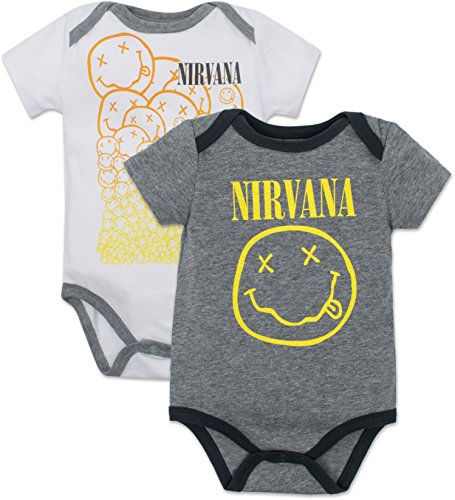 Product Cover Nirvana Baby Newborn Infant Baby Boys' Bodysuit Smiley Face Logo