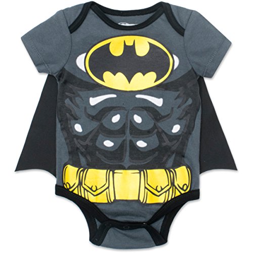Product Cover Warner Bros. Batman Newborn/ Infant Baby Boys' Bodysuit with Cape Grey (6-9 Months)
