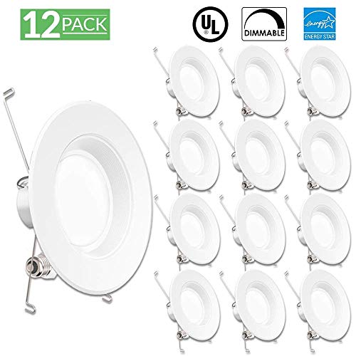 Product Cover Sunco Lighting 12 Pack - 13W 5/6inch Dimmable LED Retrofit Recessed Lighting Fixture Baffle (=75W) 3000K Warm White Energy Star, UL, LED Ceiling Light - 965 Lumens Recessed LED Downlight