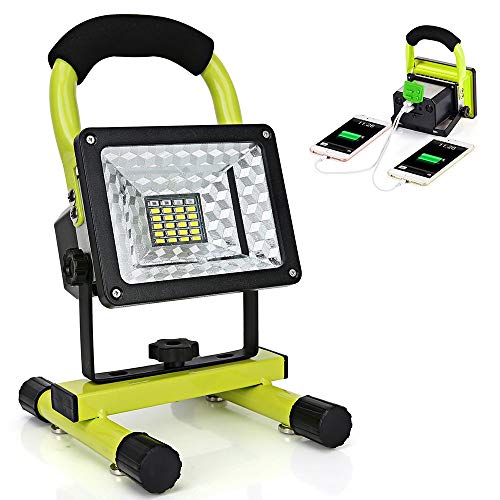 Product Cover LED Work Light with Magnetic Stand 15W 24 LED Rechargeable Shop Light Portable Outdoor Camping Spotlights with Dual USB Port and Emergency SOS Mode