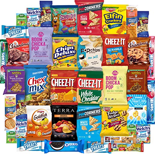 Product Cover Snack Chest Care Package (40 Count) Variety Snacks Gift Box - College Students, Military, Work or Home - Over 3 Pounds of Chips Cookies & Candy!