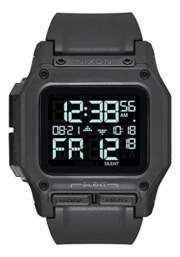 Product Cover NIXON Regulus A1180 - All Black - 100m Water Resistant Men's Digital Sport Watch (46mm Watch Face, 29mm-24mm Pu/Rubber/Silicone Band)
