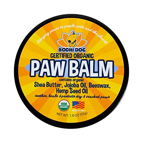 Product Cover Organic Paw Balm for Dogs & Cats | All Natural Soothing & Healing for Dry Cracking Rough Pet Skin | Protect & Restore Cracked and Chapped Dog Paws & Pads | Better Than Paw Wax 2oz