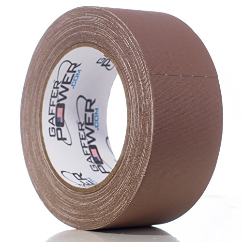 Product Cover Real Professional Grade Gaffer Tape by Gaffer Power, Made in The USA, Heavy Duty Gaffers Tape, Non-Reflective, Multipurpose. (2 Inches x 30 Yards, Brown)