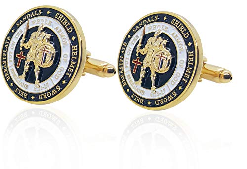 Product Cover Rystinworks Armor of God Cufflinks, Boxed, Ephesians 6:10
